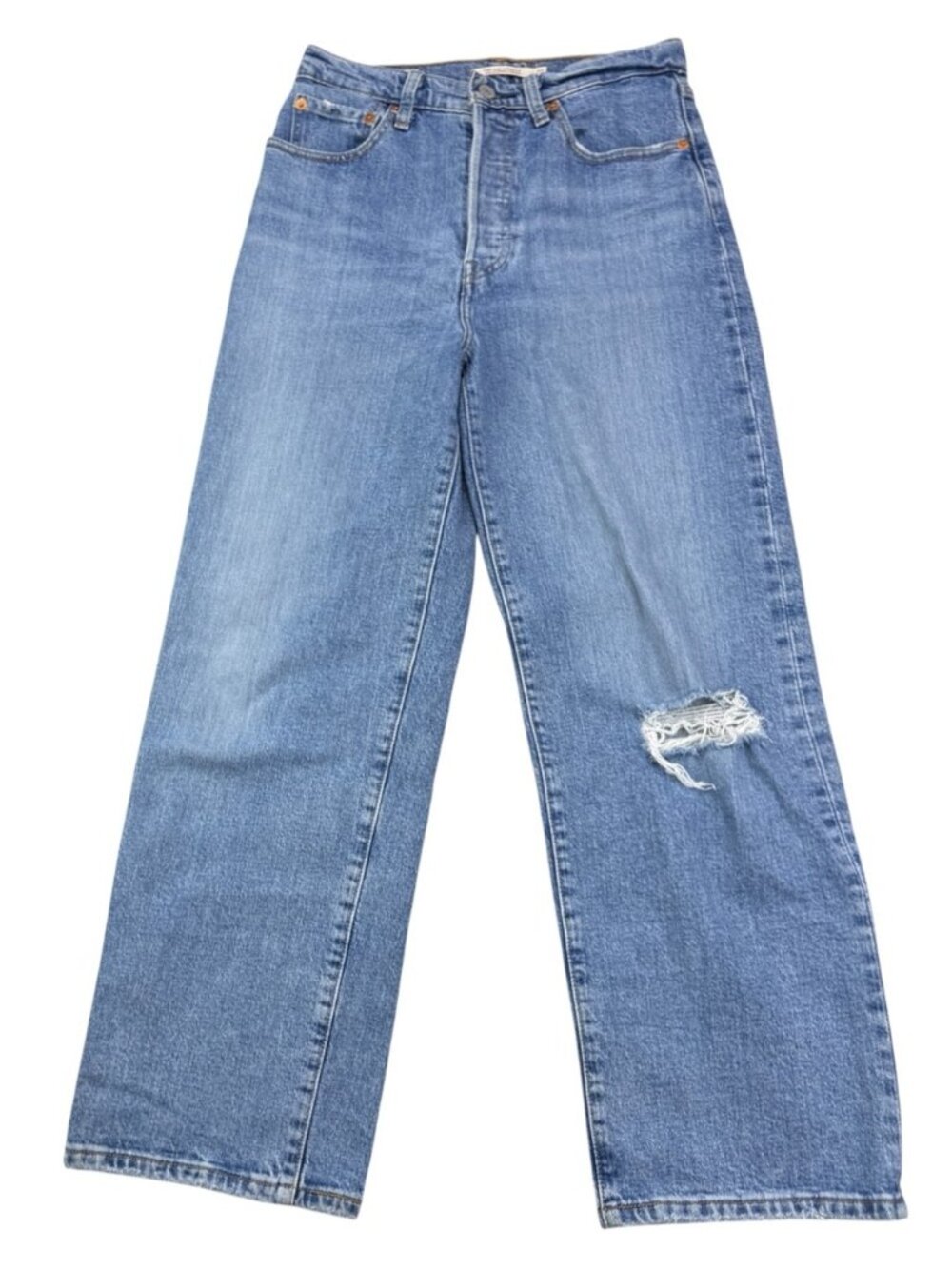 Levi's Premium Ribcage Straight Jean Haters Gonna Hate - Picture 2 of 9